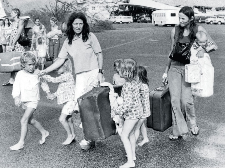 Women and children were quickly evacuated from Darwin.