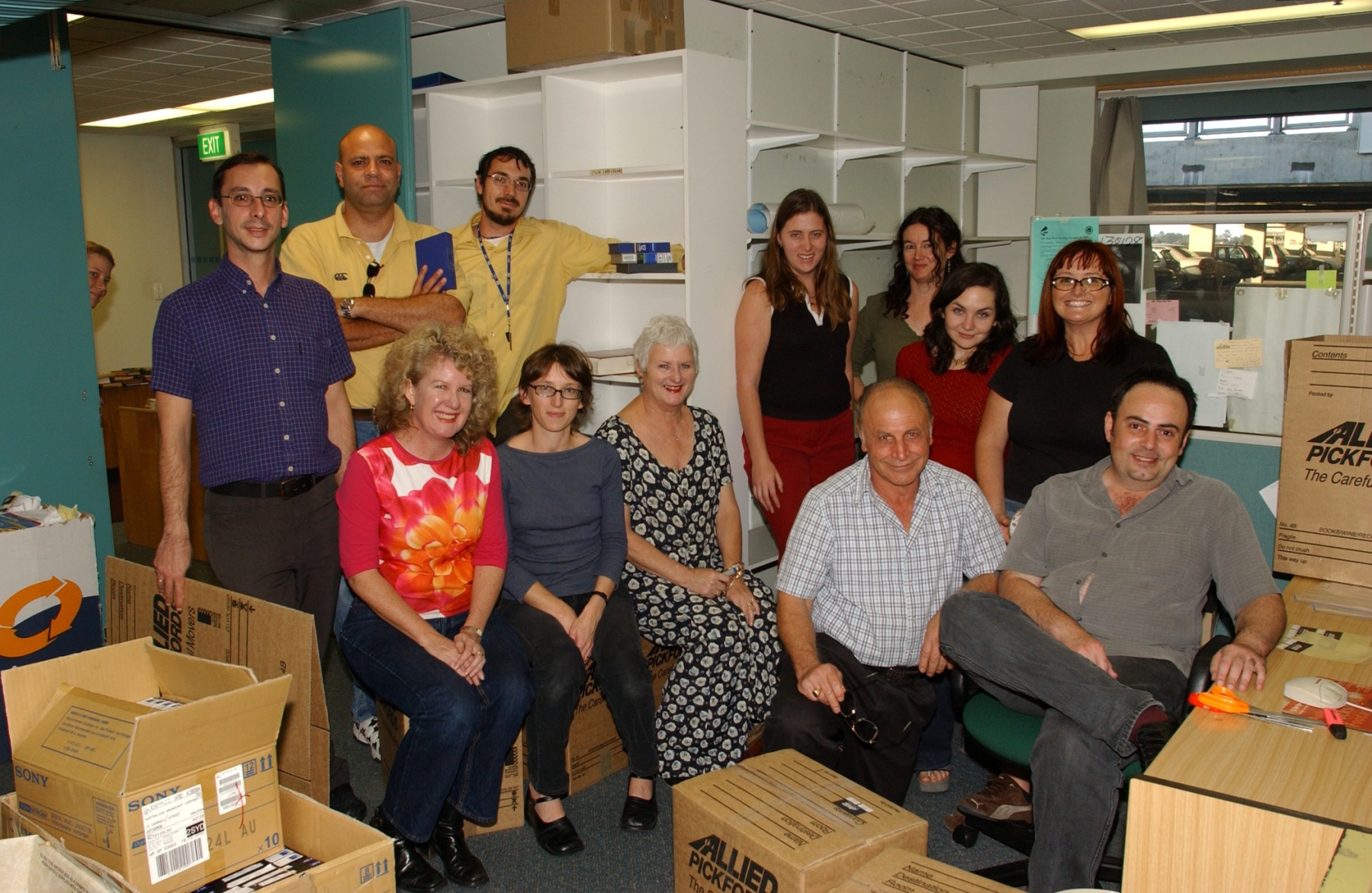 Wendy (in centre) with the NSW Archives Group as it prepared to move from Gore Hill to Ultimo in 2003 Wendy (in centre) with the NSW Archives Group as it prepared to move from Gore Hill to Ultimo in 2003
