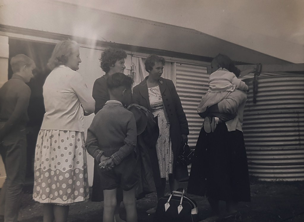 Dorothy with the Bolex, talking to the lighthouse keepers’ families